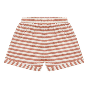 Donsje – Kaatio Gestreifte Bio-Baumwollshorts | Camel