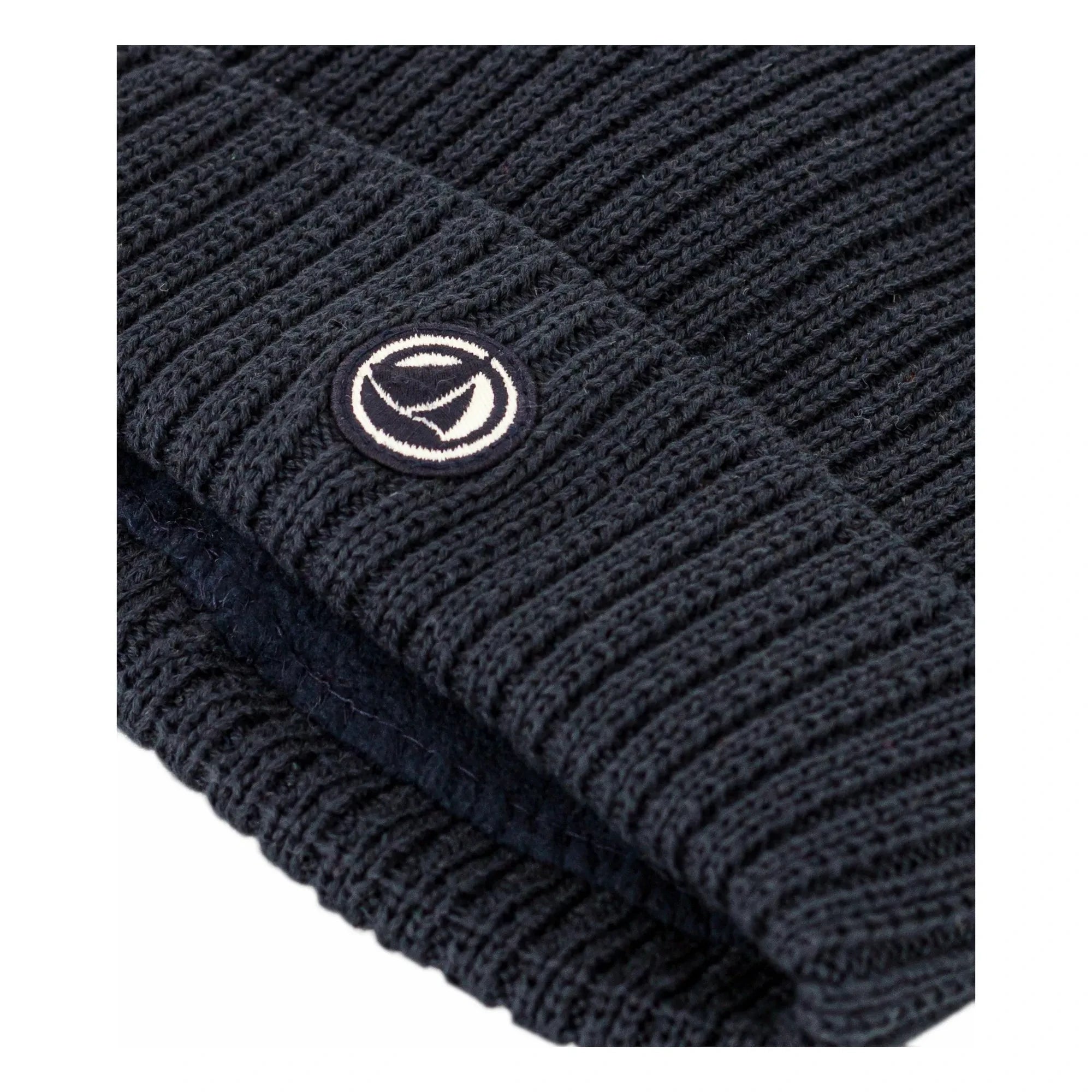 Petit Bateau - Logo örgü şapka | Gece mavisi