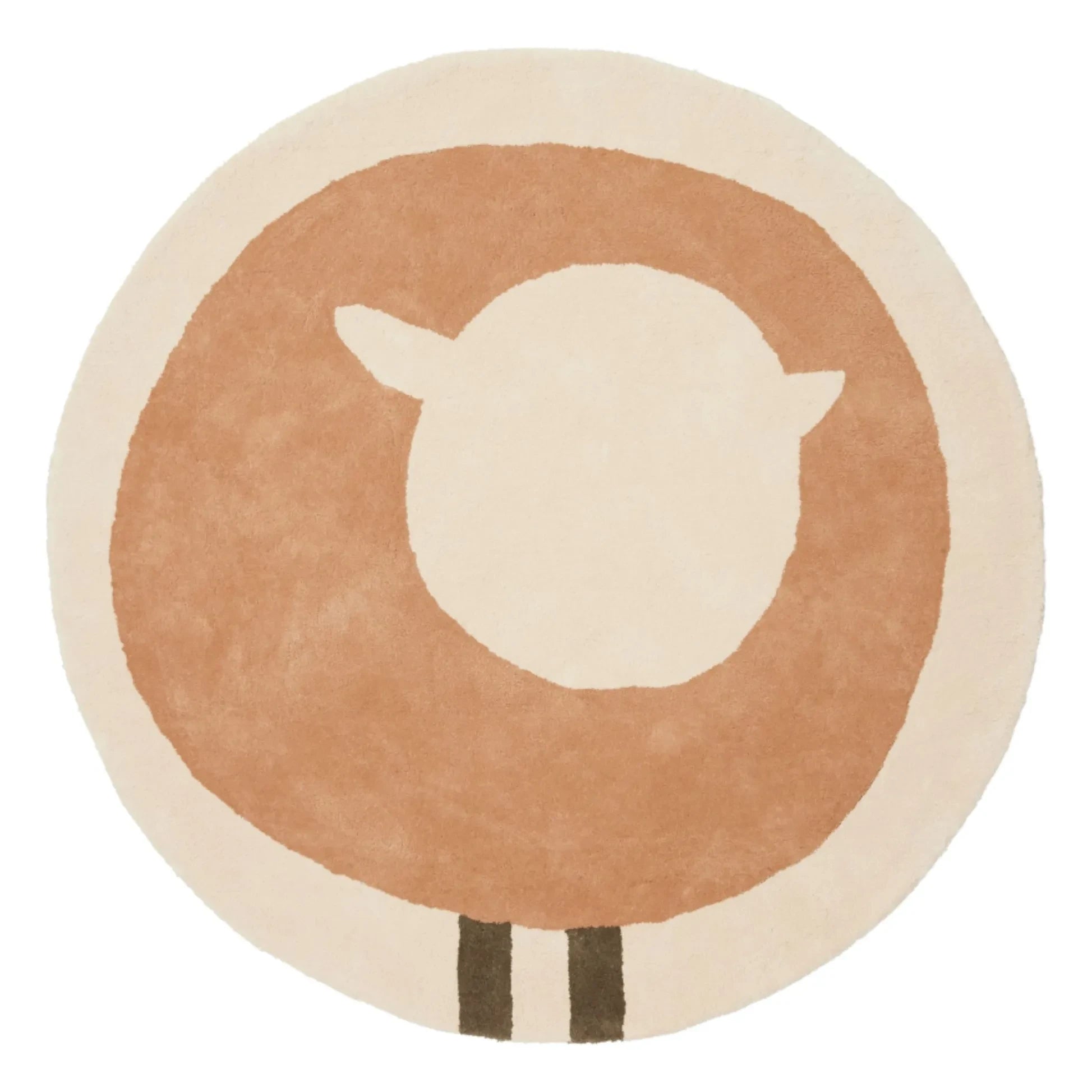 Bleuu-Studio – Runder Schafteppich | Braun