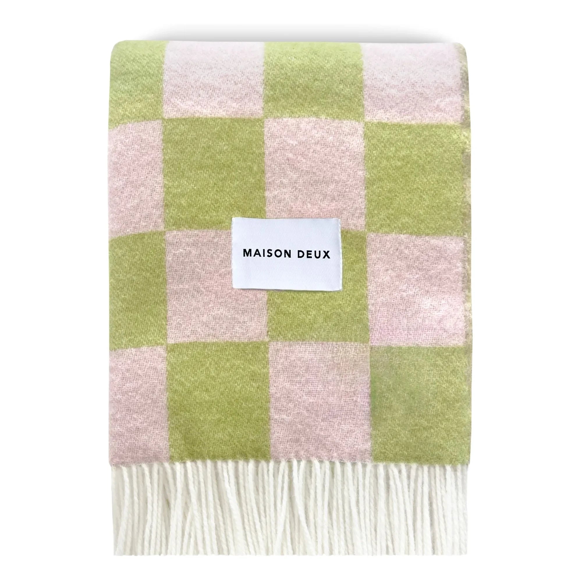 Maison Deux - Damier Wolldecke | Anisgrün