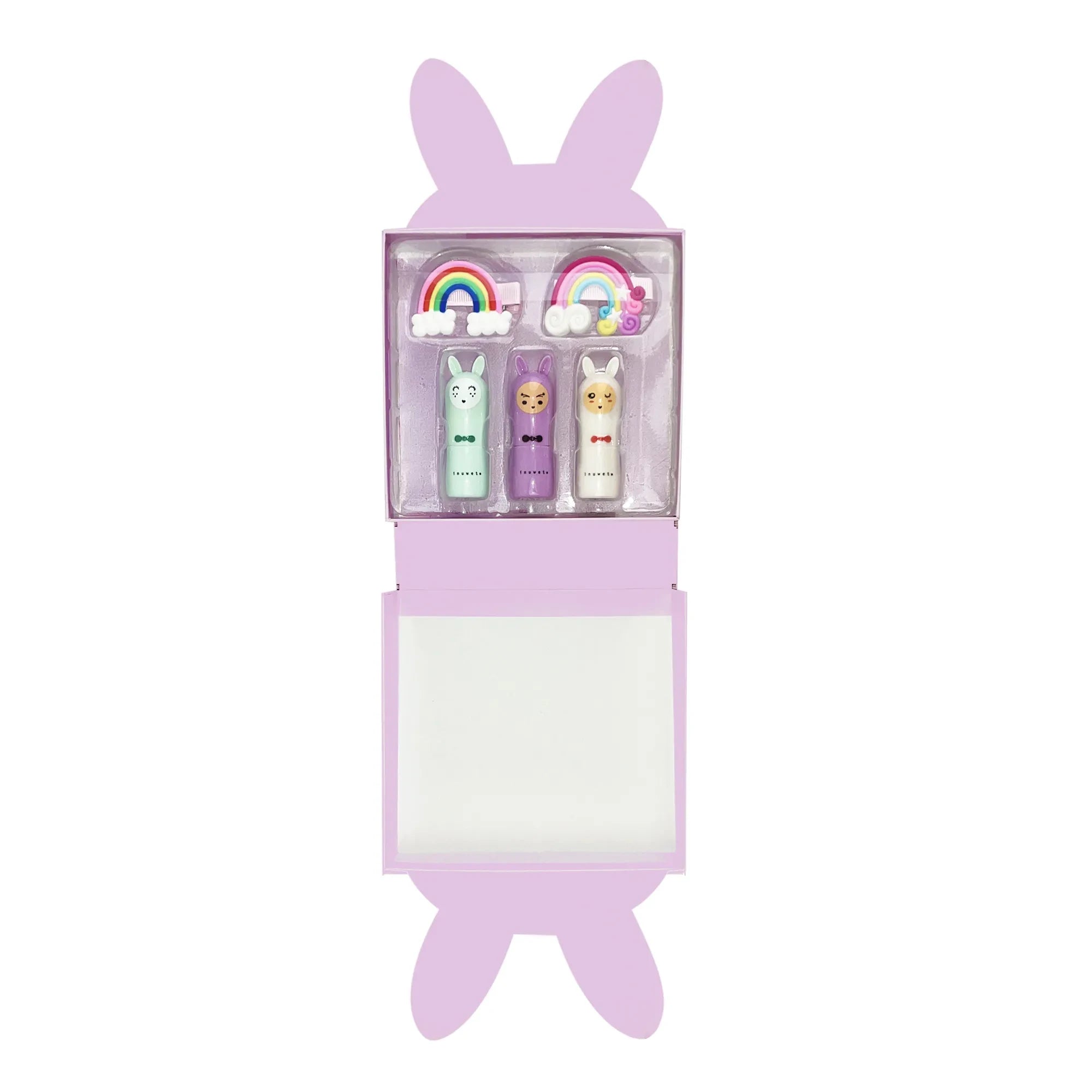 Inuwet - Coffre Paper Bunny - Lippenbalsam und Haarspange