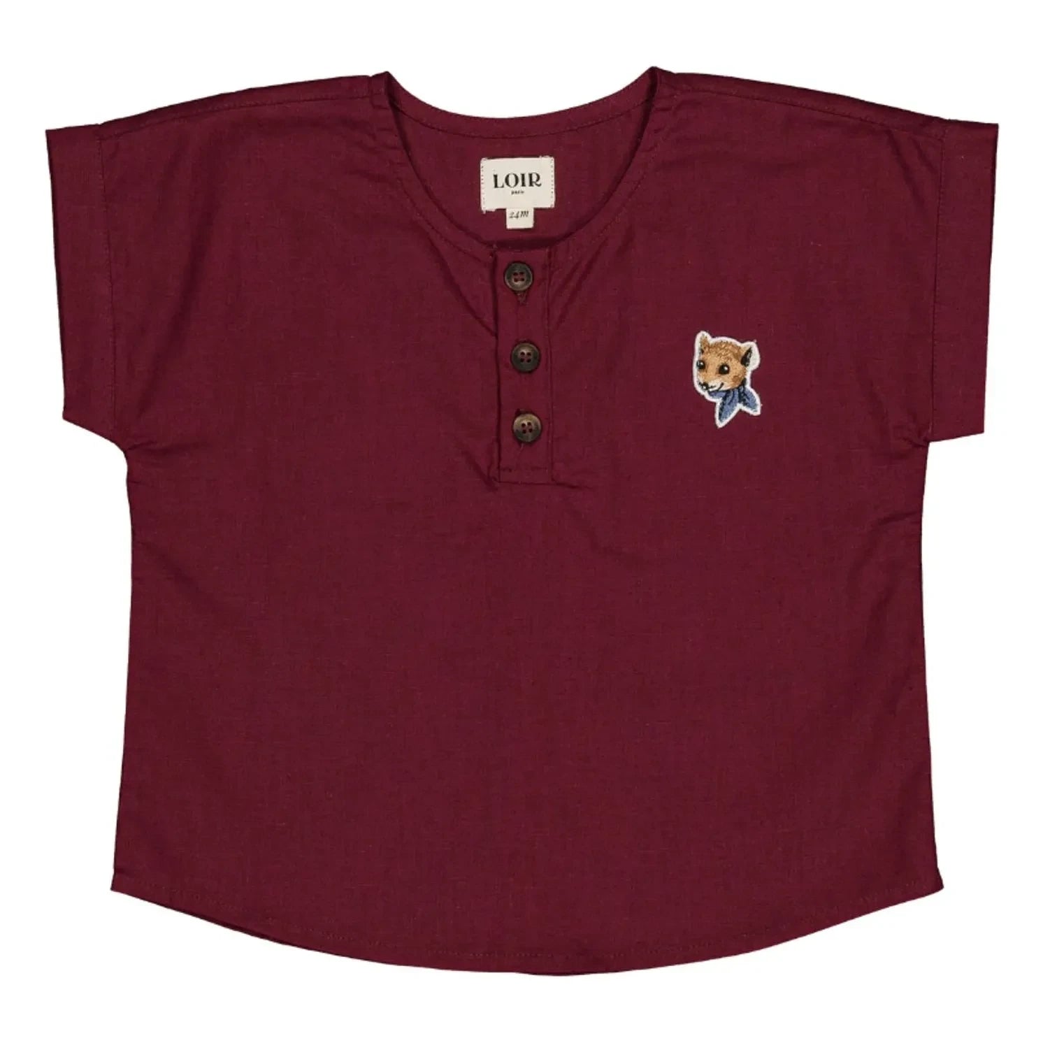 Loir - Kurta Linen Jacket | Burgundy