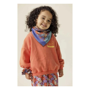 Apaches - Kleiner Schal Lalavido Fleuri Satin | Blau