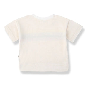 1+ in the family - Alocs Striped Towel T-shirt | White