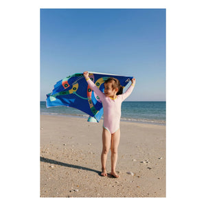 Quut - Echelle et Serpent microfiber beach towel | Blue