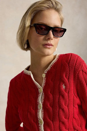 Polo Ralph Lauren Kadın Pamuklu COTTON-SWEATER-CARDIGAN Yelek