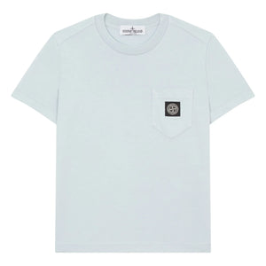Stone Island - Göğüs Logolu Tişört | Açık Mavi