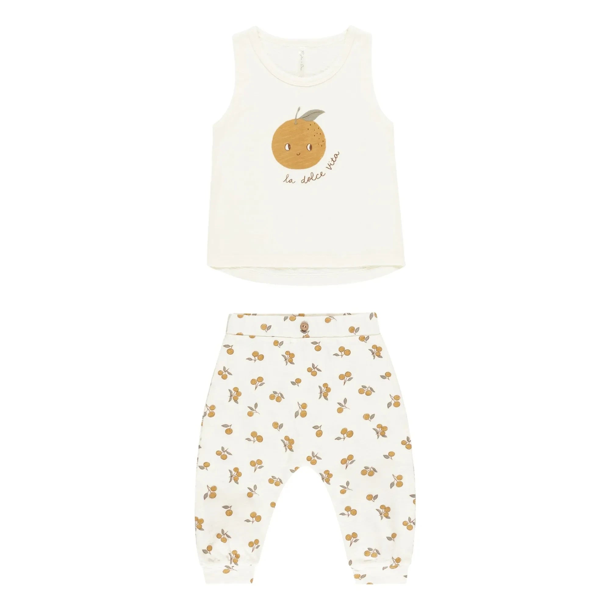Rylee + Cru - Oberteil und Hose in Orange | Creme