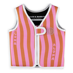 Beach & Bandits - Aloha gestreifte Schwimmweste Recycelte Fasern | Pink