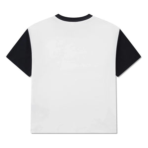 Lacoste - Organik Pamuk Logo Kontrast Kollu Tişört | Kırık beyaz