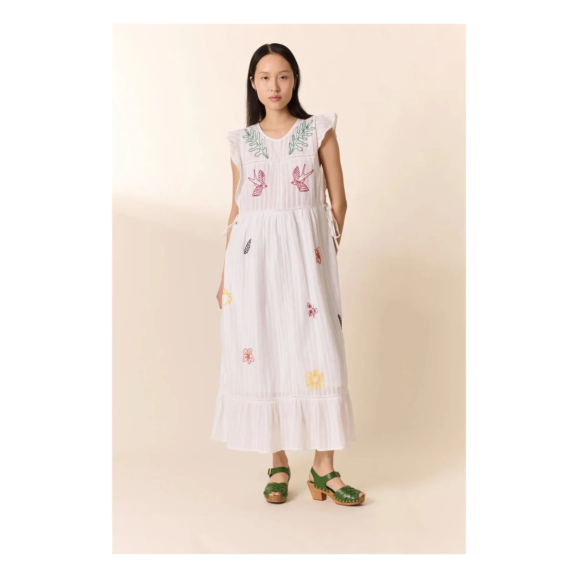 Leon & Harper - Organic Cotton Room Dress | White