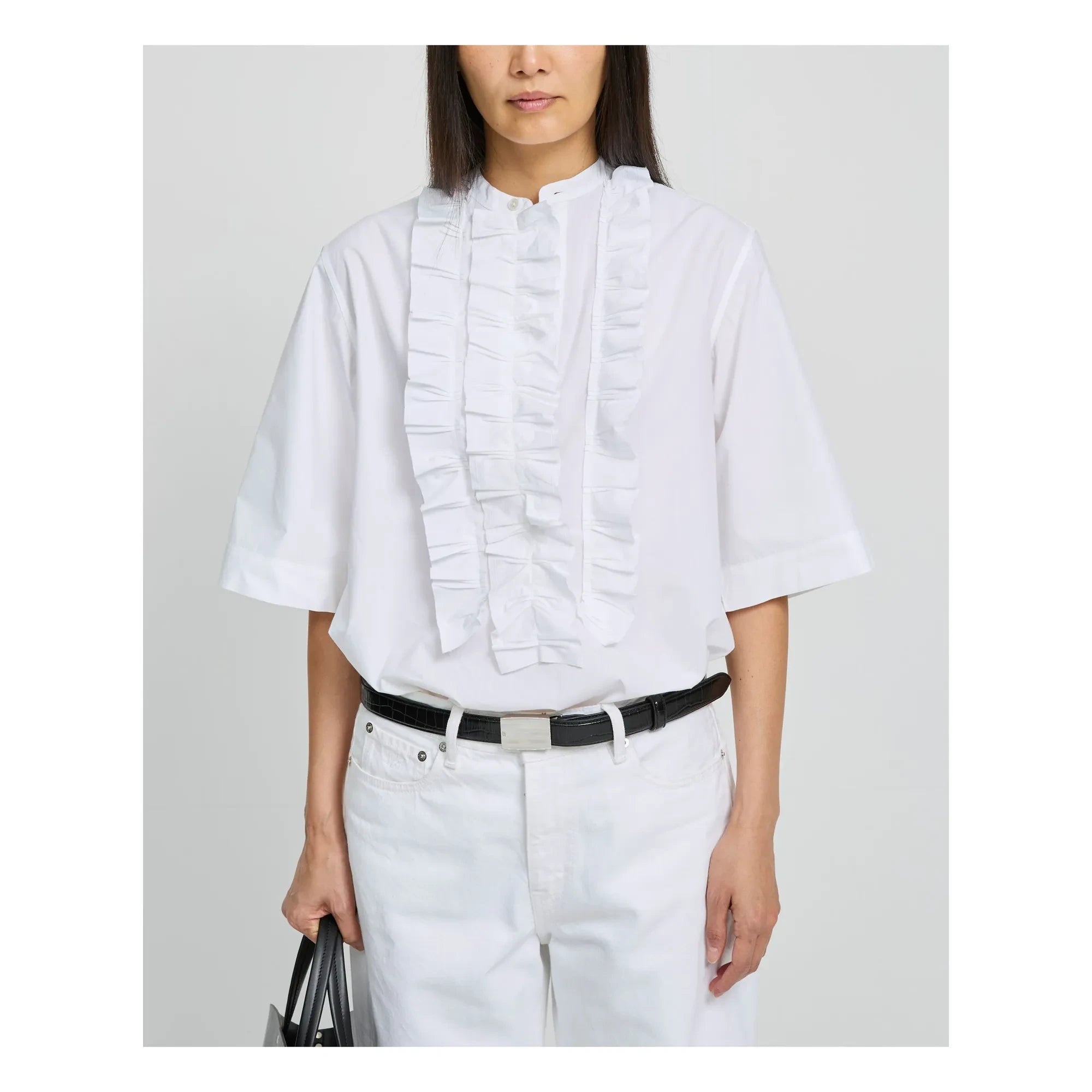 Laurence Bras – Bluse Magrita Kurze Baumwolle | Weiß