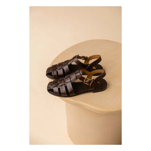 Bobbies - Romane Leather Sandals | Coffee