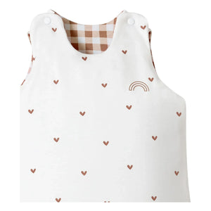 Les Petites Billes - Vichy multi-season reversible sleeping bag | Terracotta
