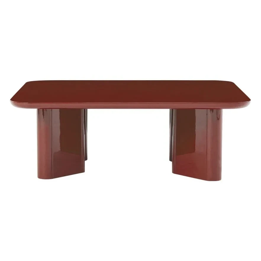 Gabrielle Paris - Thelma lackierter Holzcouchtisch | Rot