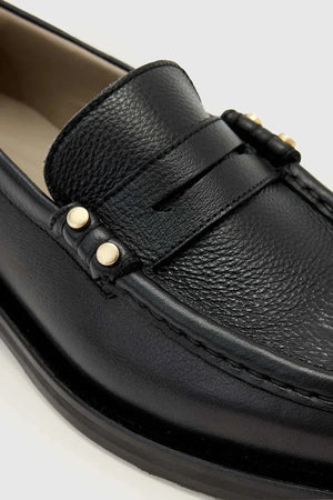 AllSaints Kadın Deri Loafer Bloom Stud Loafer
