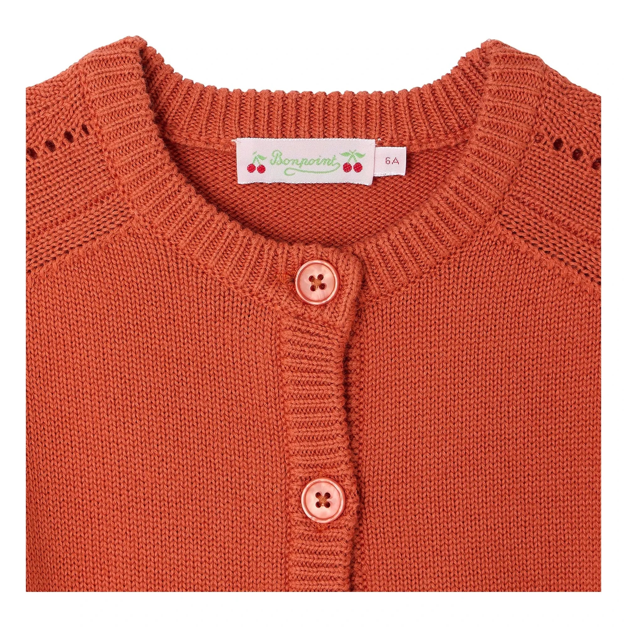 Bonpoint - Elisea Wool Cardigan | Blood Orange