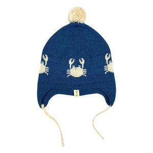 Bayiri - Dancing Crabs Merino Beanie | Blau