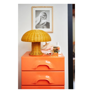 HKliving - Wicker table lamp | Mustard