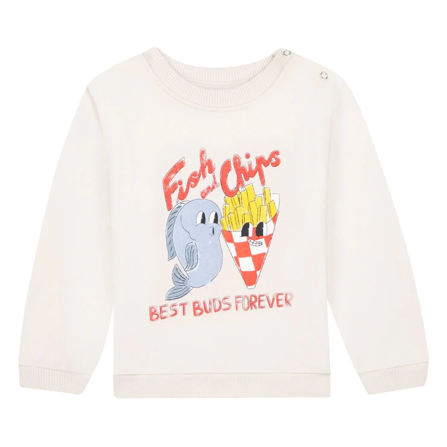 Bonton - Smily Fish Sweatshirt | Ecru