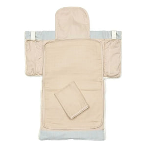 Cam Cam – Gestreifte Wickeltasche | Hellblau