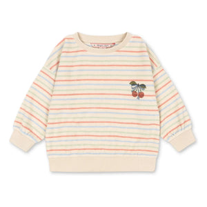 Konges Sløjd - Itty Striped Ribbed Sweatshirt Organic Cotton | Ecru