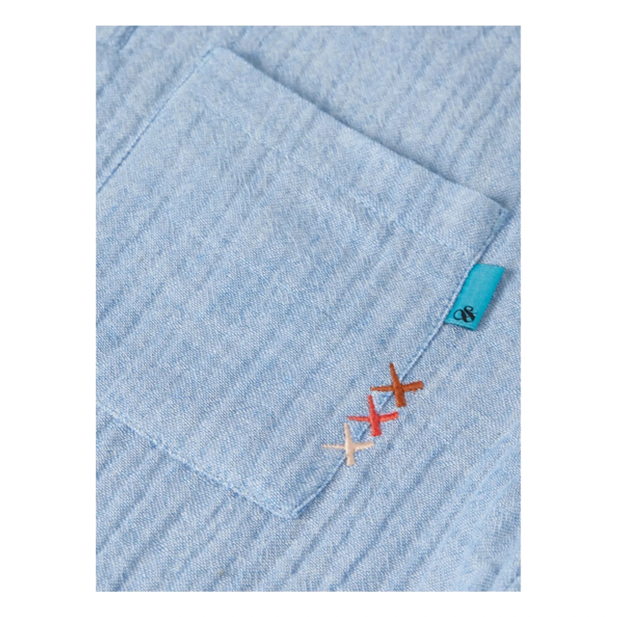Scotch & Soda - Polo Chambray Shirt | Light Blue