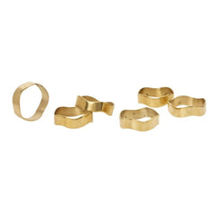 Broste Copenhagen - Zina Serviettenringe - 6er Set | Gold