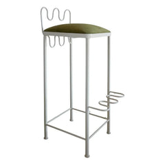 Honoré – Barhocker Dolores aus wasserabweisendem Stoff | Khaki