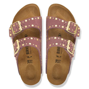 BIRKENSTOCK - Arizona Rivets Süet Sandaletler | Kiremit kırmızısı