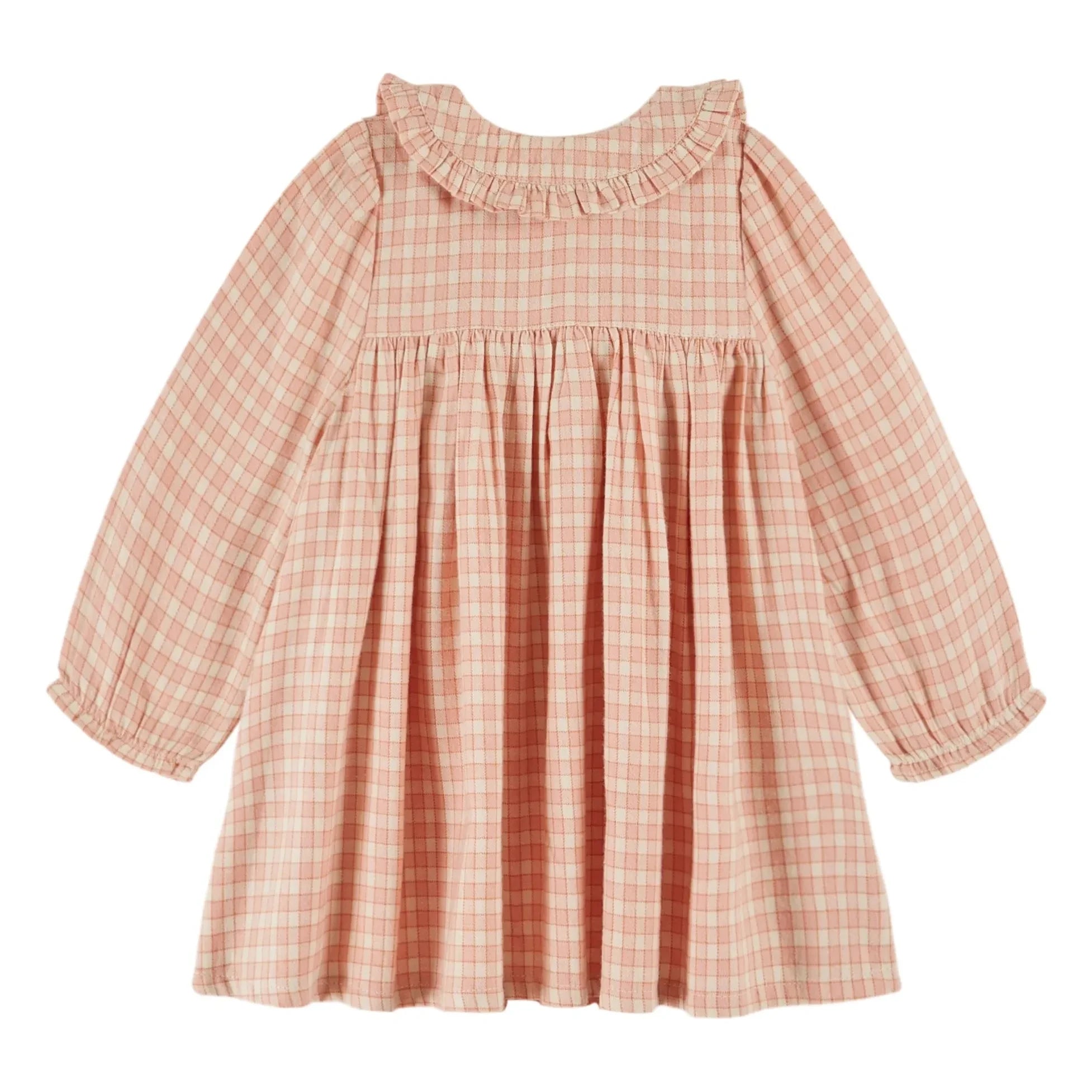 Emile et Ida – Hellrosafarbenes kariertes Schulkleid