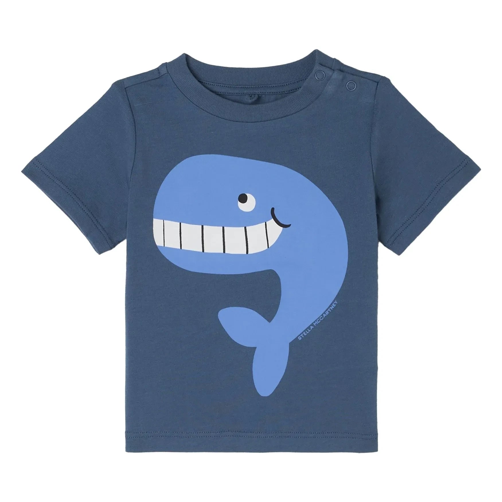 Stella McCartney Kids – Wal T-Shirt aus Bio-Baumwolle | Blau