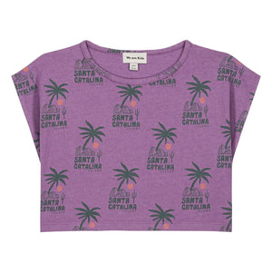 We Are Kids - Crop T-shirt Jodie Palm Organik Pamuk | Mor