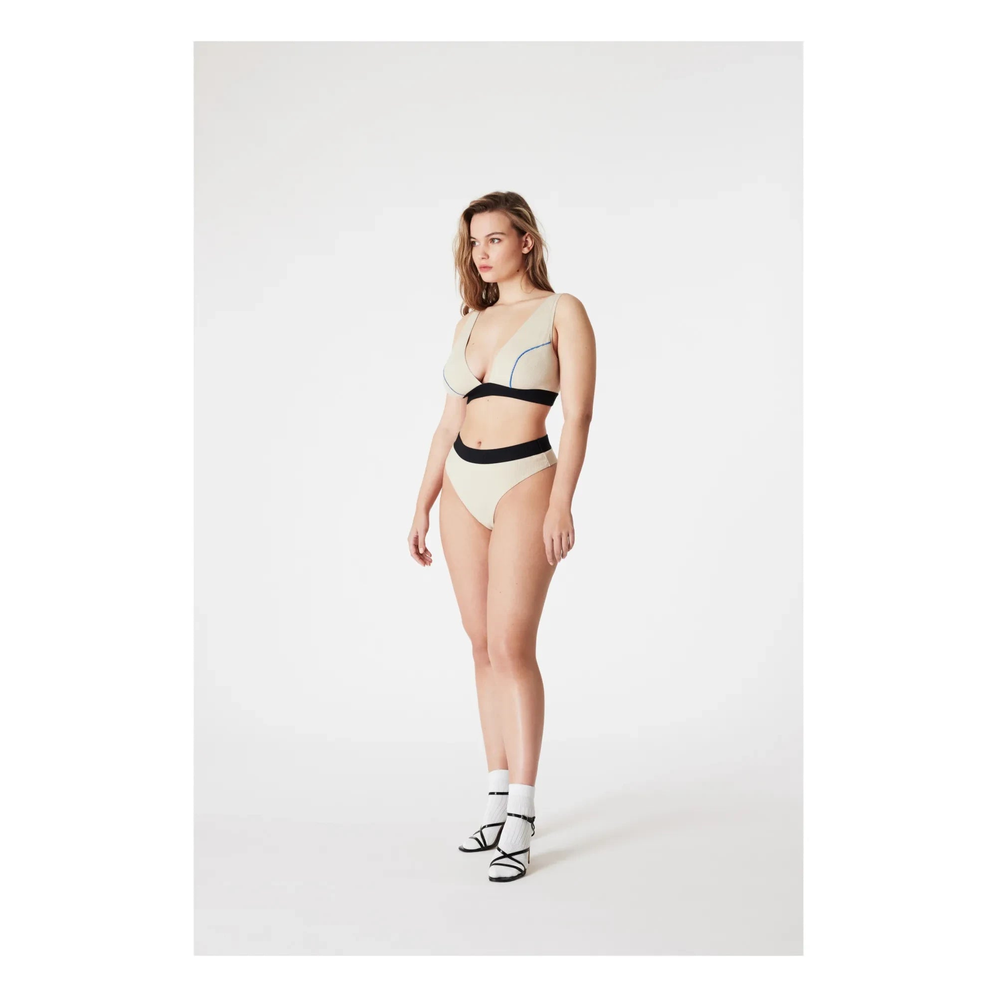 Icone - Callas Gerippter Tanga | Ecru