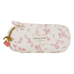 Emile et Ida - Organik Pamuklu Çiçekli Kalem Kutusu | Ekru