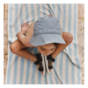 Wheat - Tilo Striped Recycled Fiber Bob Hat | Blue