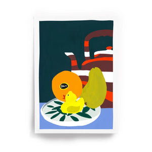Taxi Brousse - Still Life A4 Afiş | Mavi