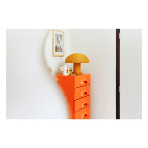 HKliving - Wicker table lamp | Mustard