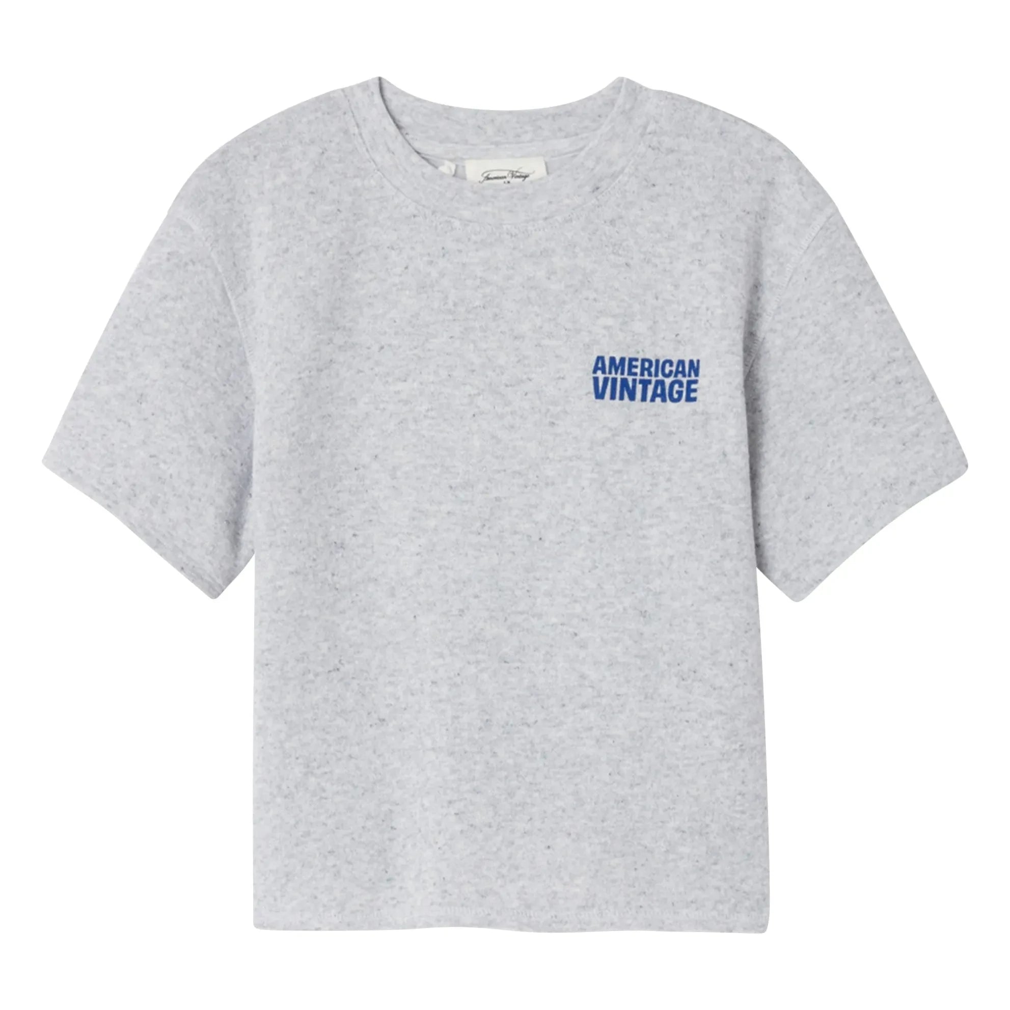 American Vintage - Evona Kurzarm Sweatshirt | Melange Grau