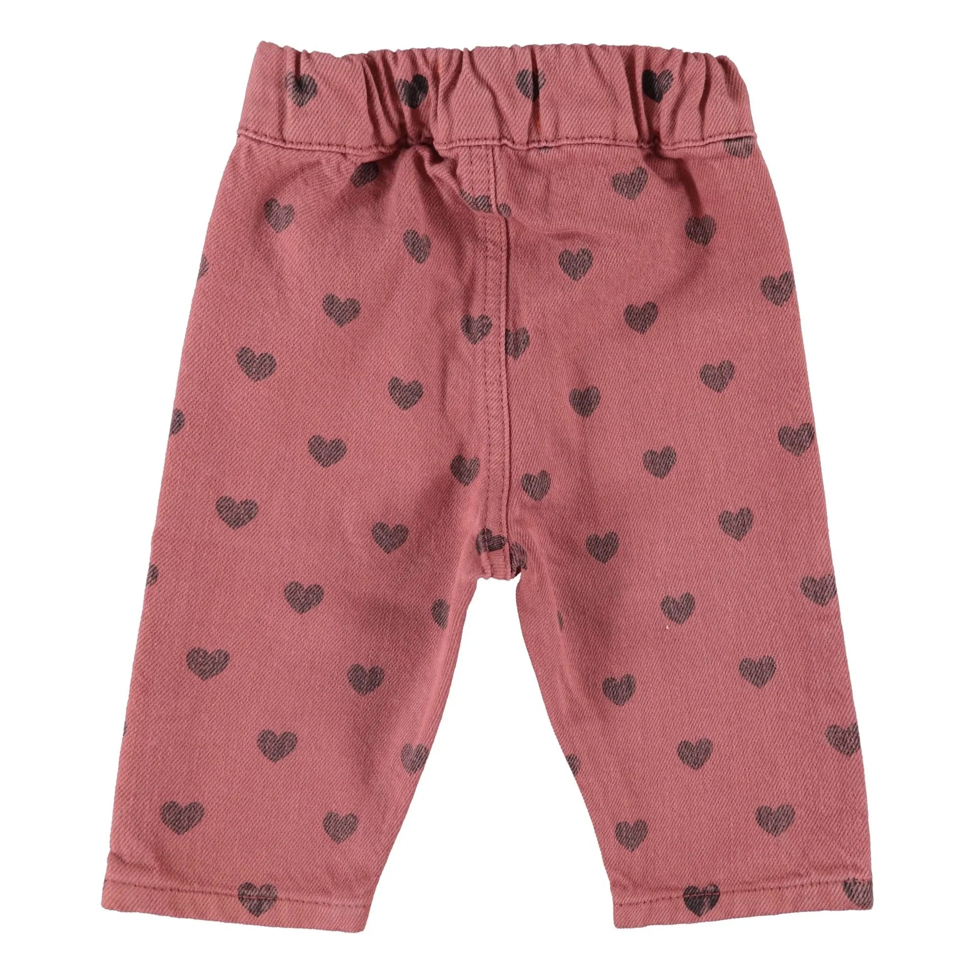 Piupiuchick - Baby-Hose aus Bio-Baumwolle mit Herzen | Rosa