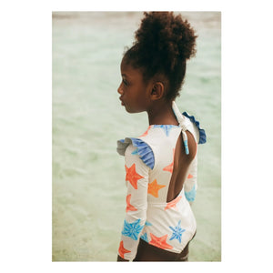 Pepita & Me - Wings Etoiles Langarm-Badeanzug | Ecru