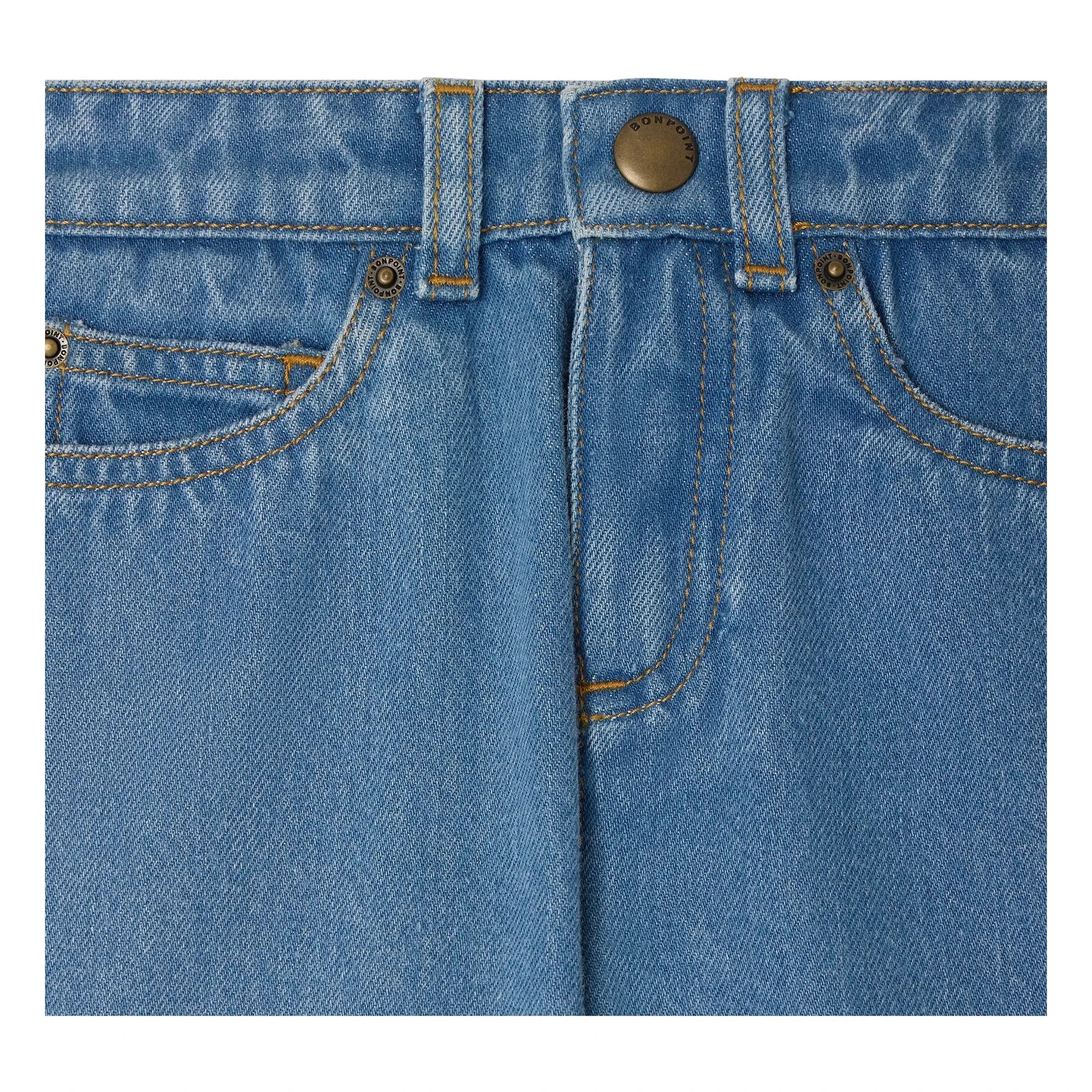 Bonpoint - Elvio Denim Bermuda-Shorts Bio-Baumwolle | Blau