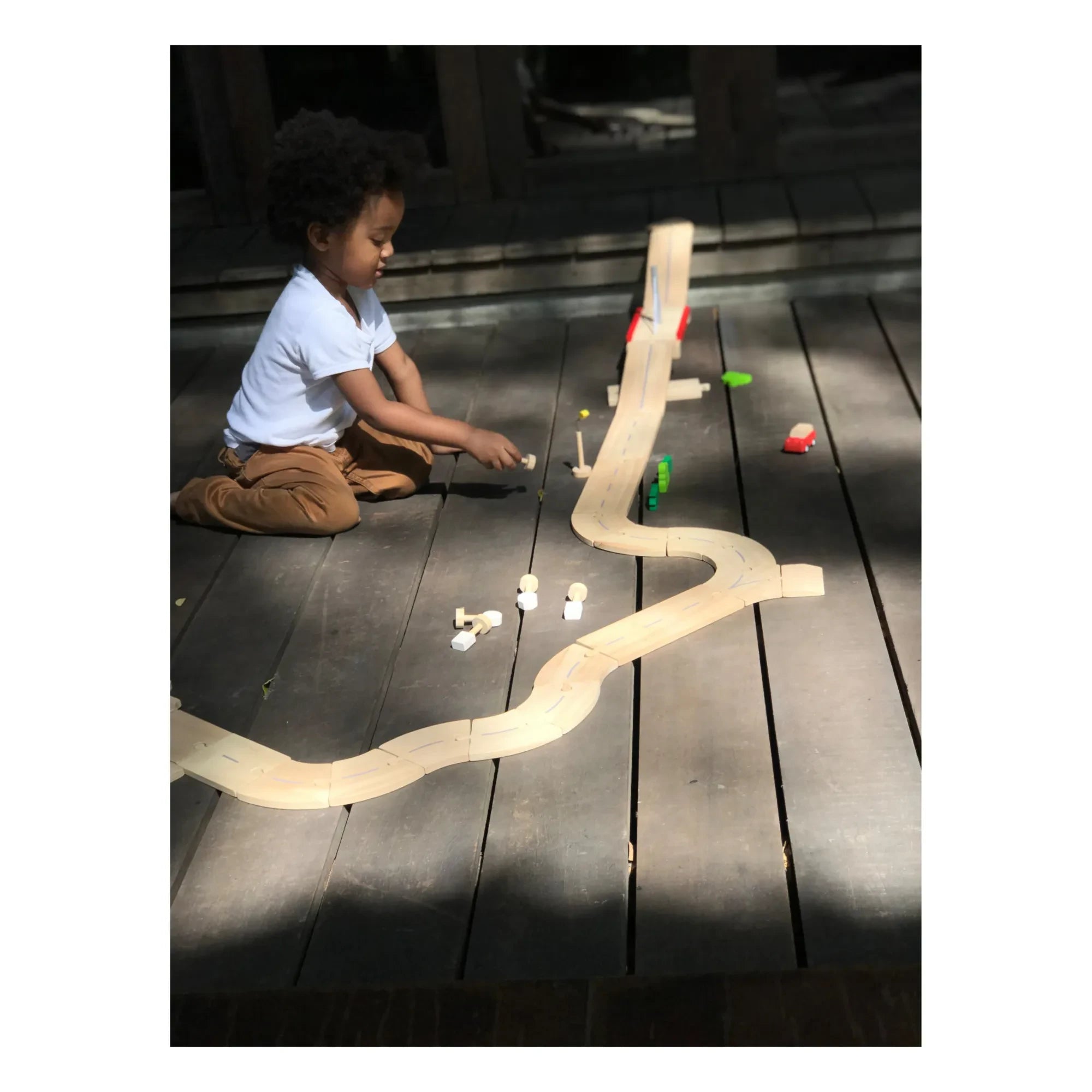 Plan Toys - Wooden Car Track and Accessories