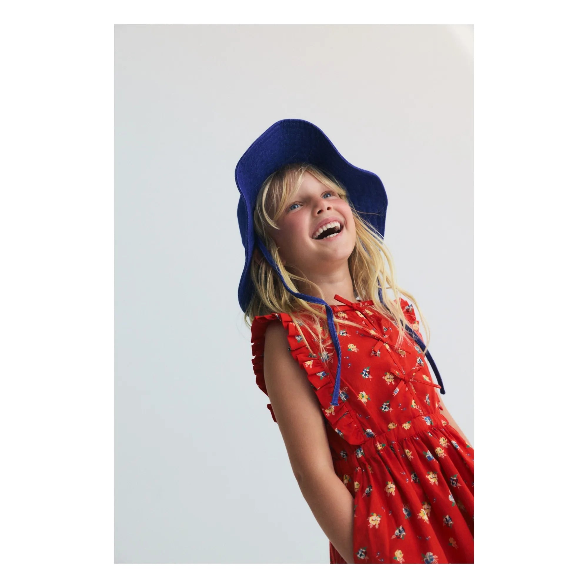 the new society - Poppy Organic Cotton Floral Dress | Red