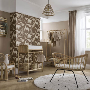 CuddleCo Aria Changer + Hanging Rail - Rattan-Changing Units-Rattan- | Natural Baby Shower