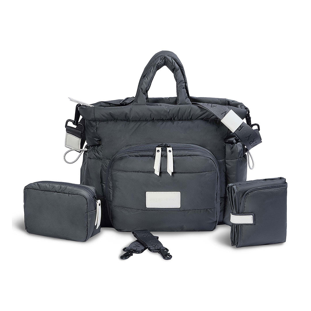 Avery Row Changing Tote Bag - Soft Black-Changing Bags-Soft Black- | Natural Baby Shower