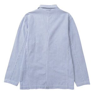 Service Works - Seersucker Gestreifte Jacke | Hellblau