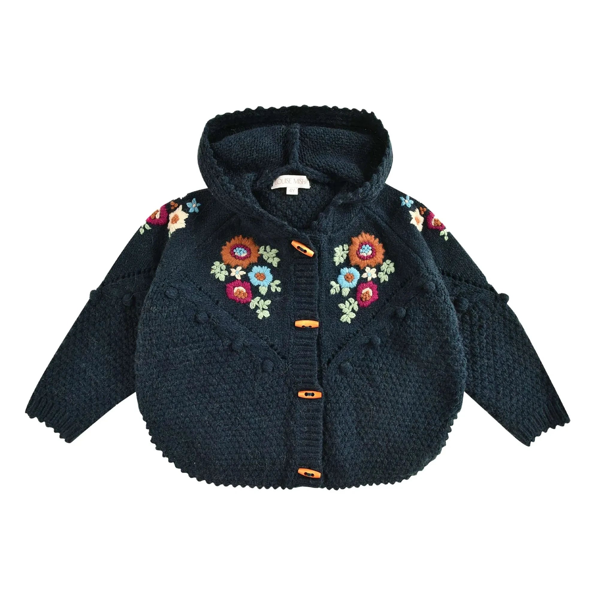 Louise Misha - Ezi Wollcape Cardigan | Marine
