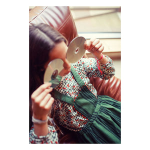 Piupiuchick - Checkered Floral Blouse | Green