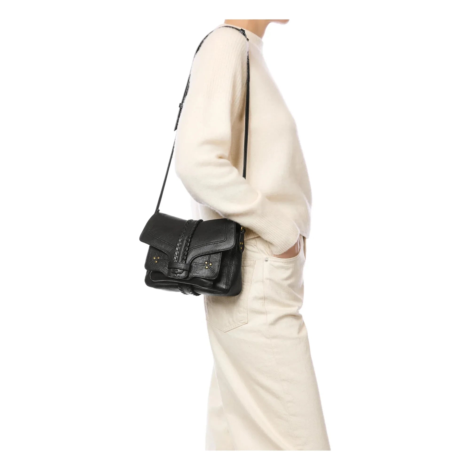 Jérôme Dreyfuss - Harry S Bag Ziegenleder genarbt | Schwarz
